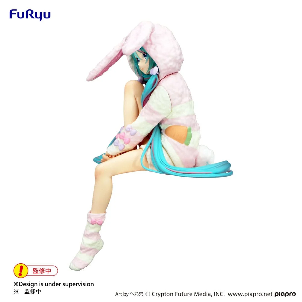 HATSUNE MIKU - Rabbit Ear Hood Pajama - Statuette Noodle Stopper 14cm