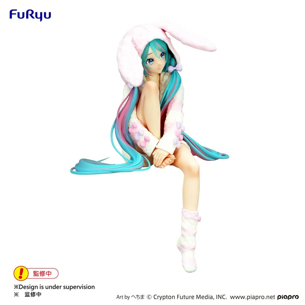 HATSUNE MIKU - Rabbit Ear Hood Pajama - Statuette Noodle Stopper 14cm