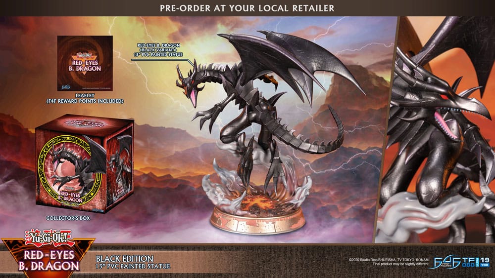 YU-GI-OH! - Dragon noir aux yeux rouges - Statuette 33cm