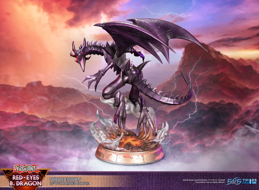 YU-GI-OH! - Dragon mauve aux yeux rouges - Statuette 33cm